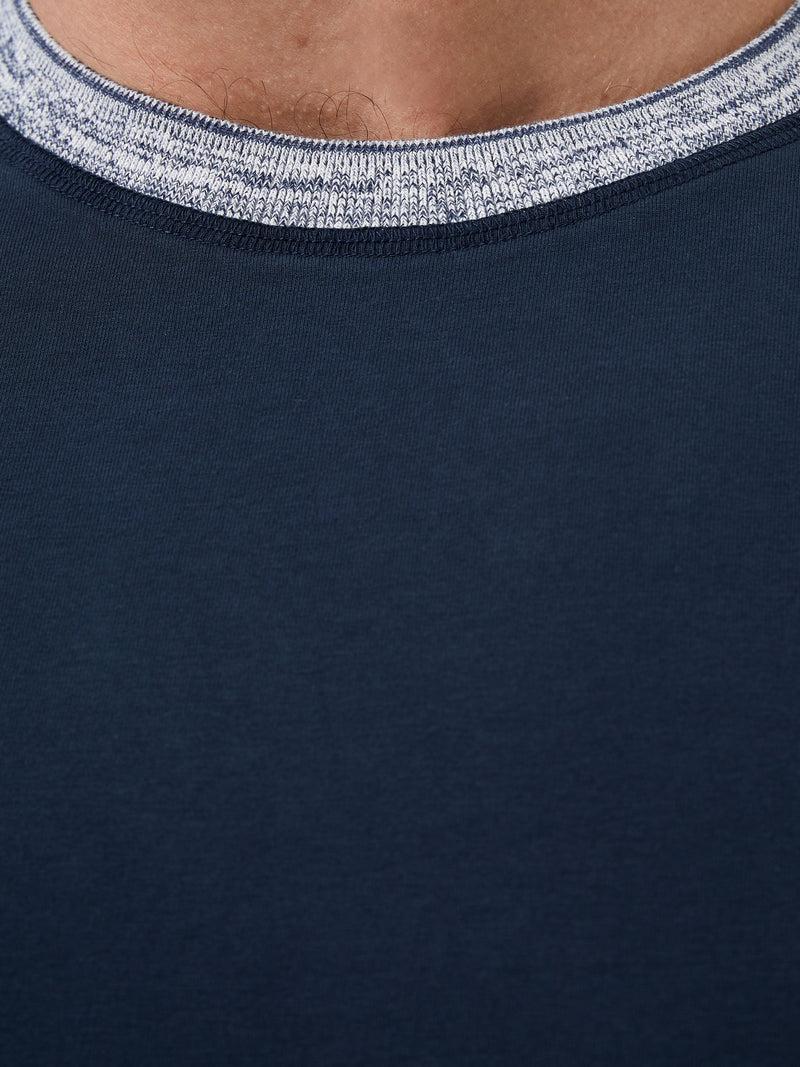 French Connection Stretch Jersey Long Sleeve T-Shirt Marine