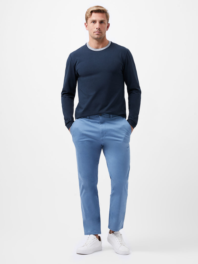 French Connection Stretch Jersey Long Sleeve T-Shirt Marine