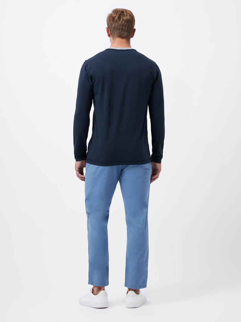 French Connection Stretch Jersey Long Sleeve T-Shirt Marine