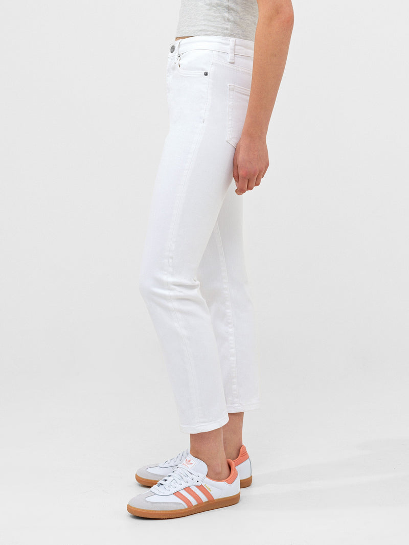 French Connection Stretch Slim Straight Cigarette Ankle Length Denim Jeans 28 Inch White
