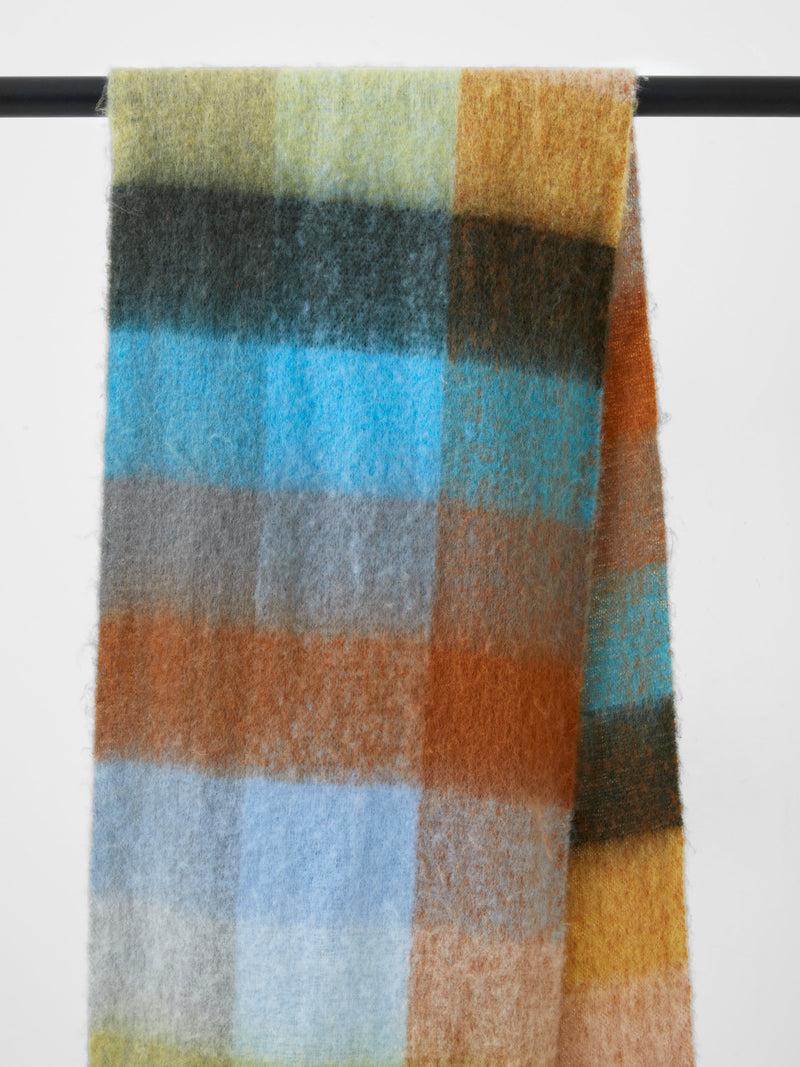 French Connection Super Soft Check Scarf Multi Blue