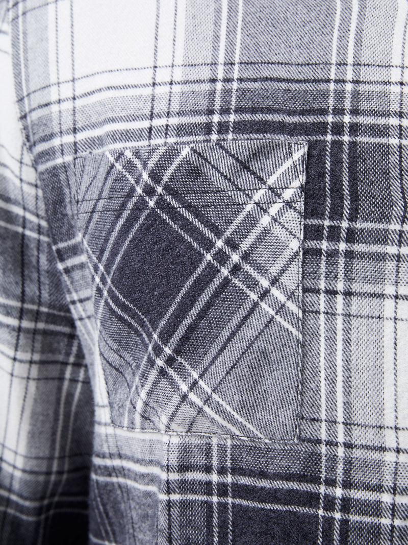 French Connection Two Pocket Flannel Shirt Black Check