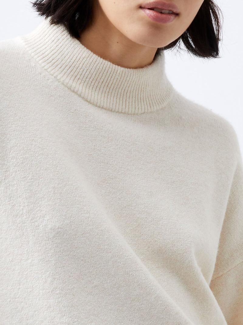 French Connection Vhari Recycled Grown On Neck Jumper Oatmeal Mel