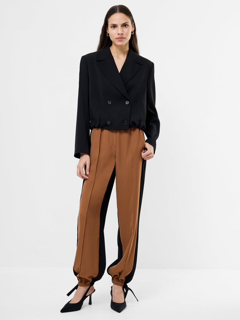 French Connection Vinnie Tailored Double Breasted Cropped Jacket Black