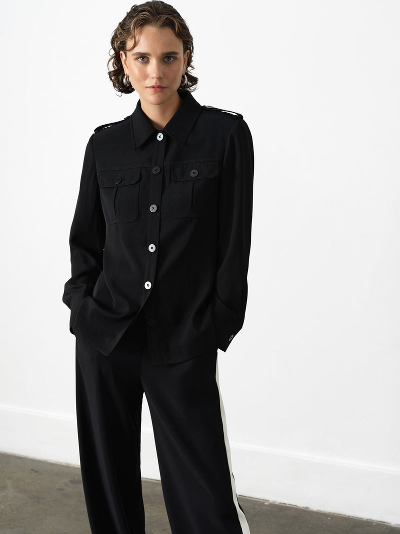 french connection Vinnie Tailored Shirt Jacket Black