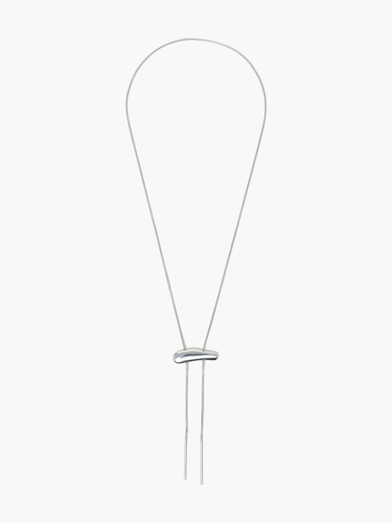 french connection Western Slider Lariat Necklace Silver