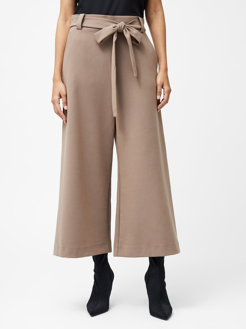 French Connection Whisper Belted Culottes Mocha Mousse