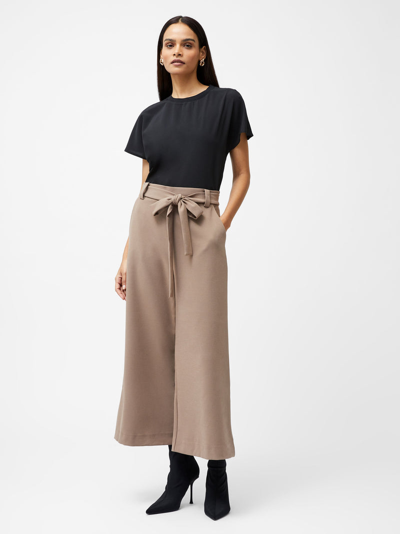 french connection Whisper Belted Culottes Mocha Mousse