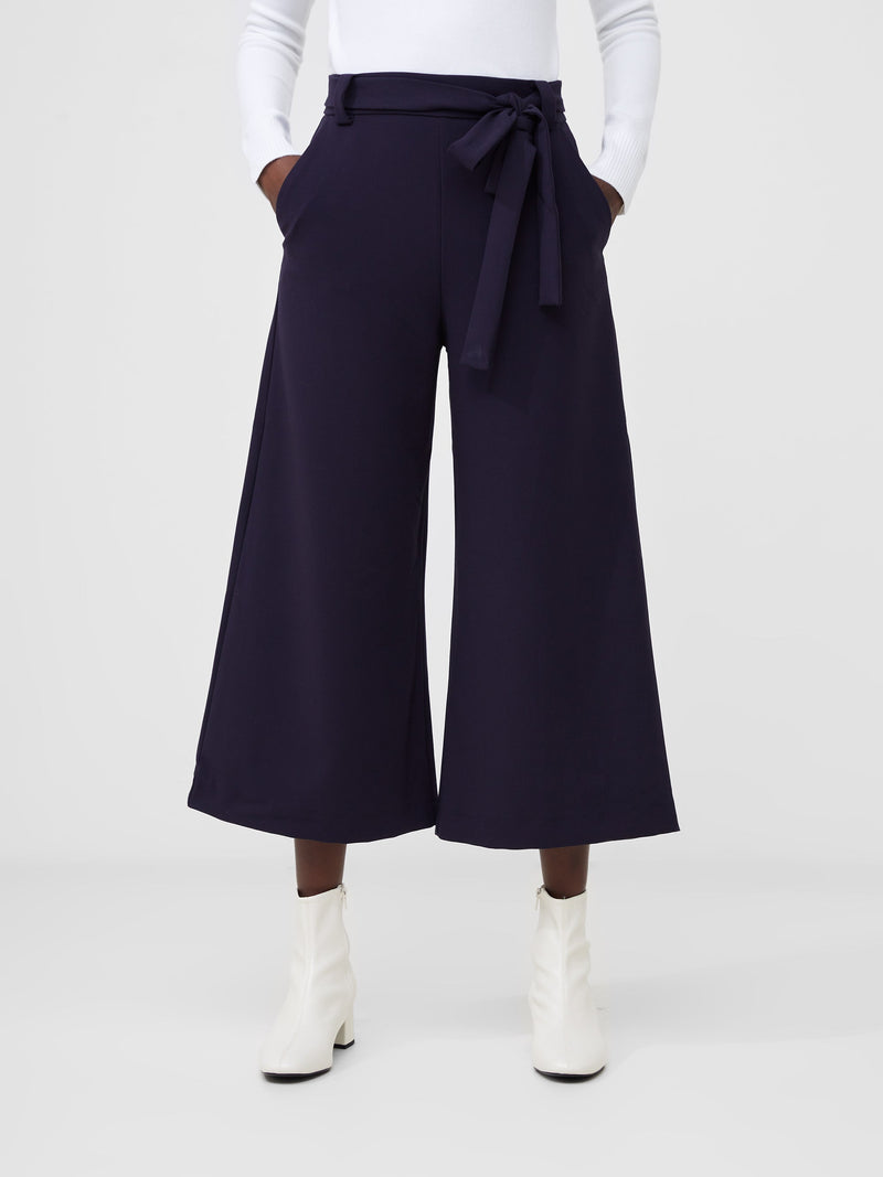 French Connection Whisper Belted Culottes Utility Blue