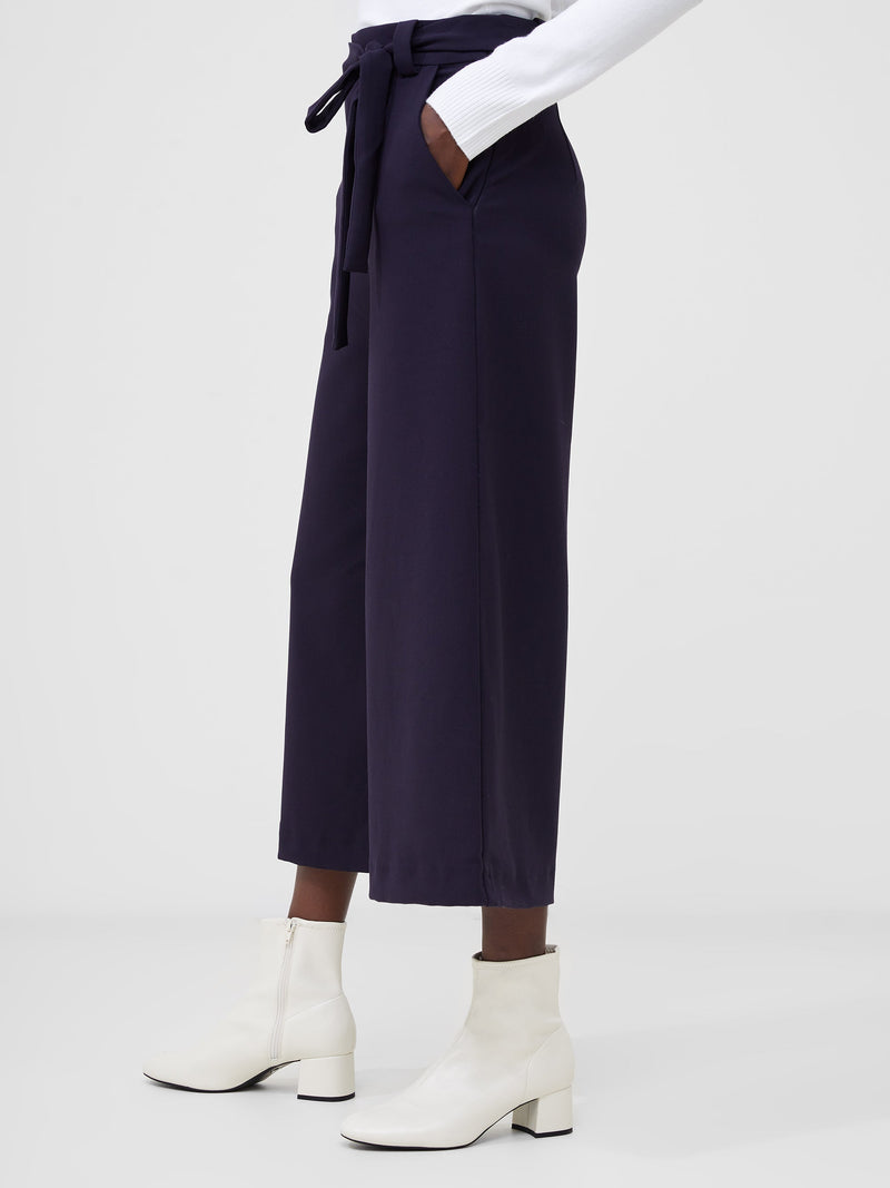 French Connection Whisper Belted Culottes Utility Blue