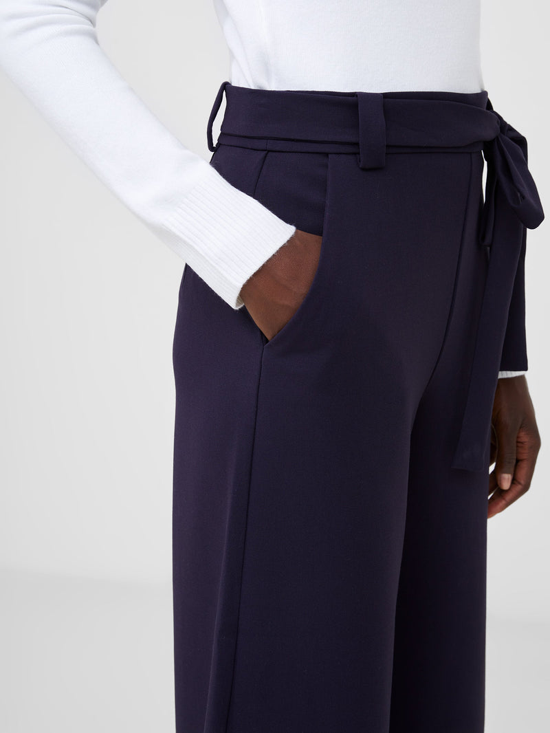 French Connection Whisper Belted Culottes Utility Blue