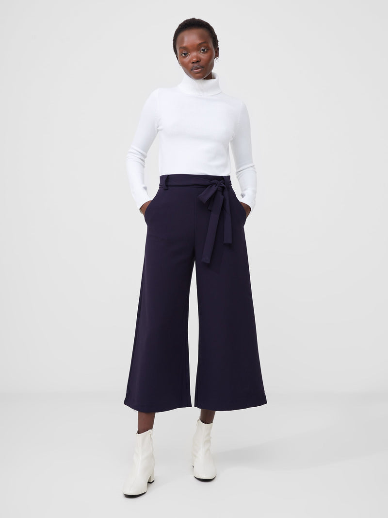 french connection Whisper Belted Culottes Utility Blue