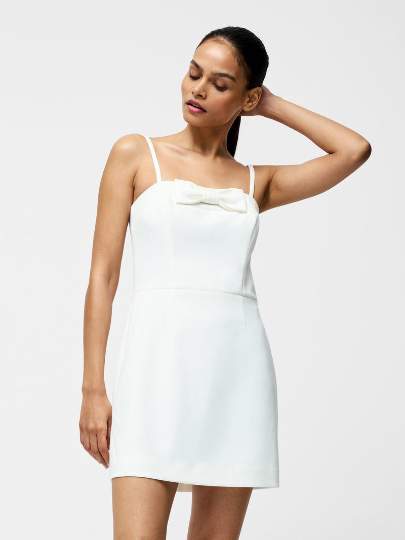 french connection Whisper Bow Mini Dress Summer White