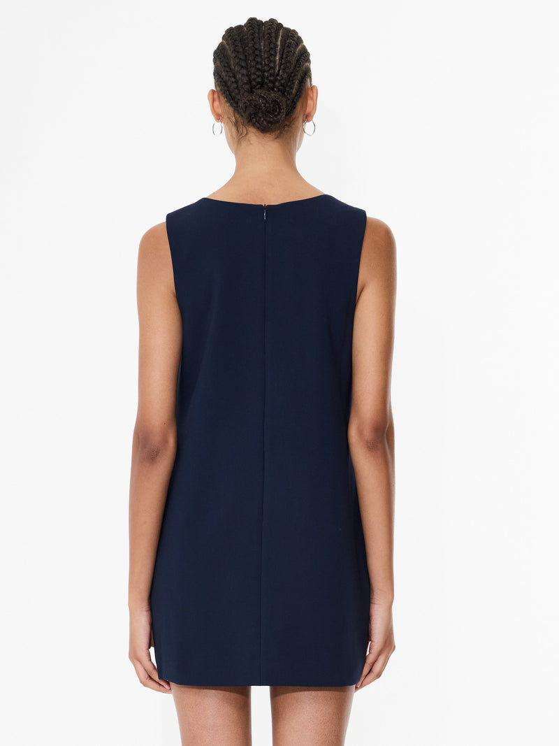 French Connection Whisper Square Neck Mini Dress Marine