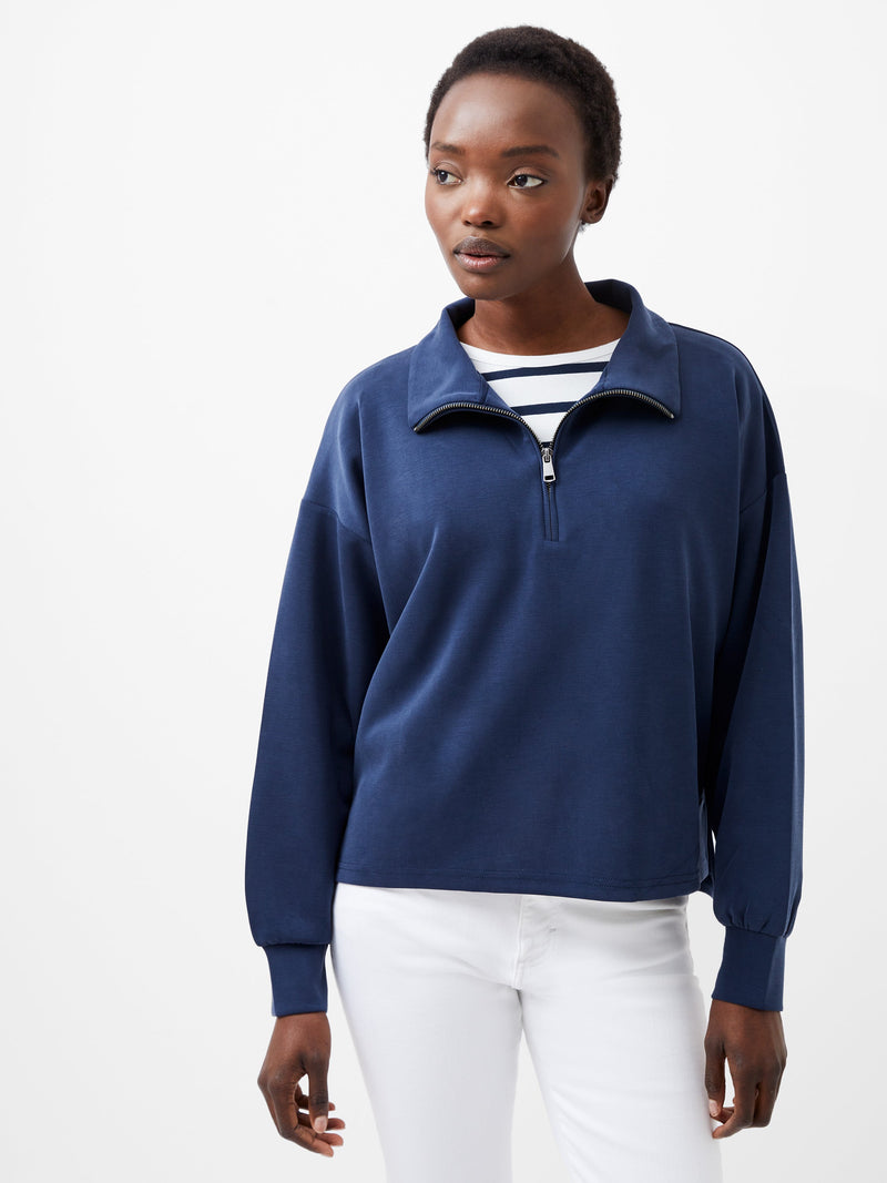 french connection Wren Half Zip Sweater Midnight Blue