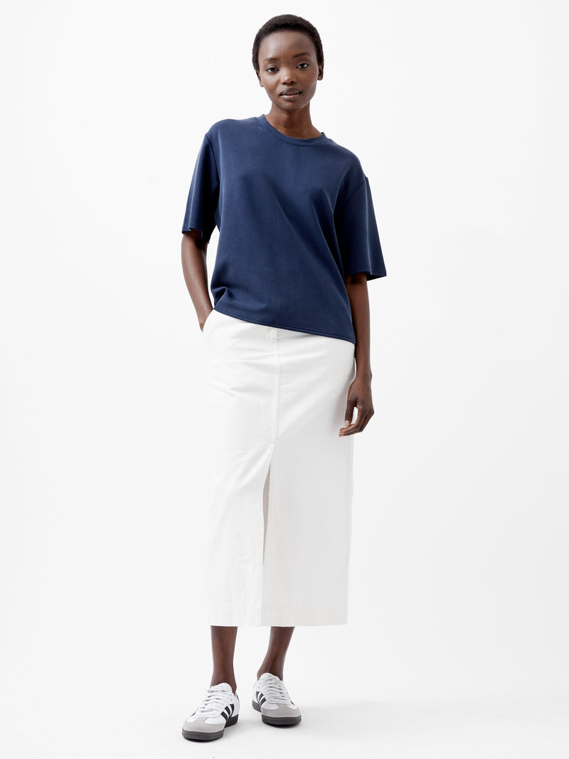 French Connection Wren Short Sleeve Pinched T-Shirt Midnight Blue