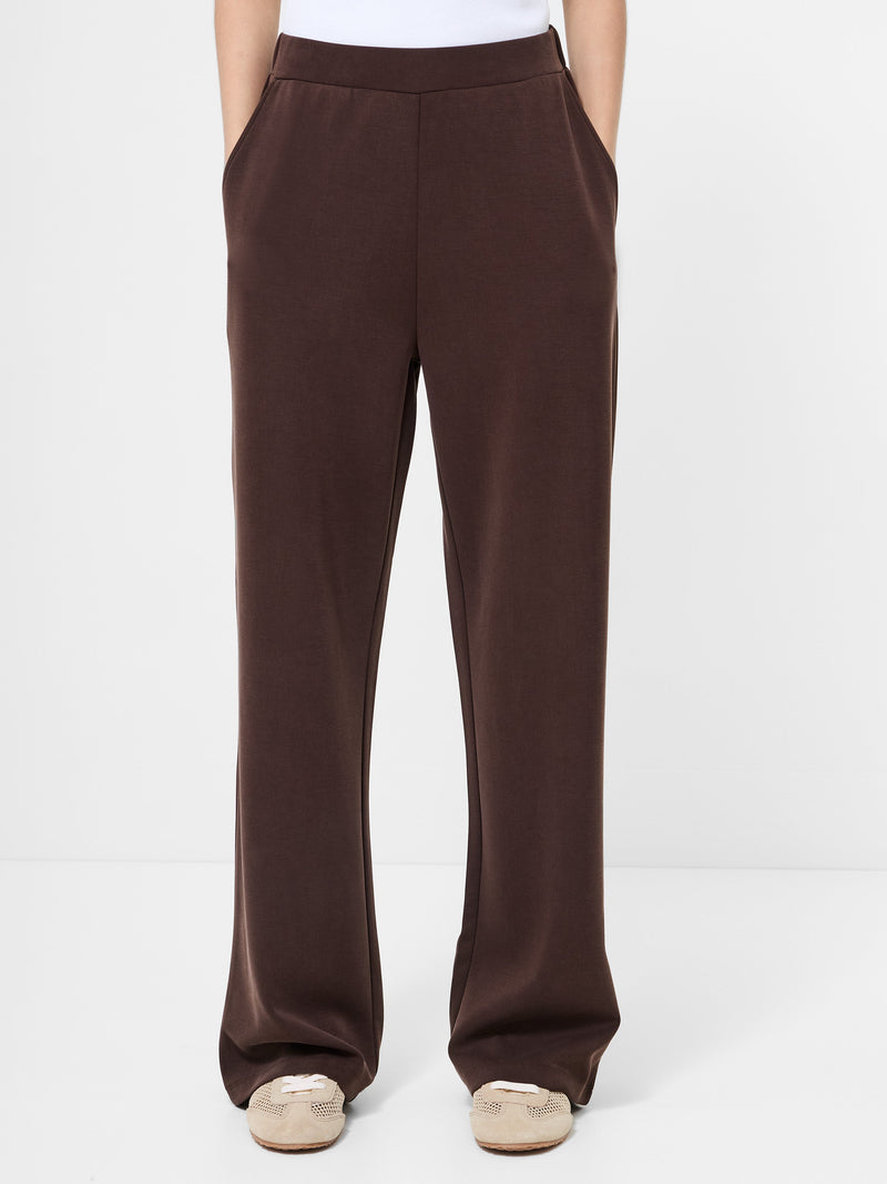 French Connection Wren Slim Fit Straight Leg Trousers Bitter Chocolate