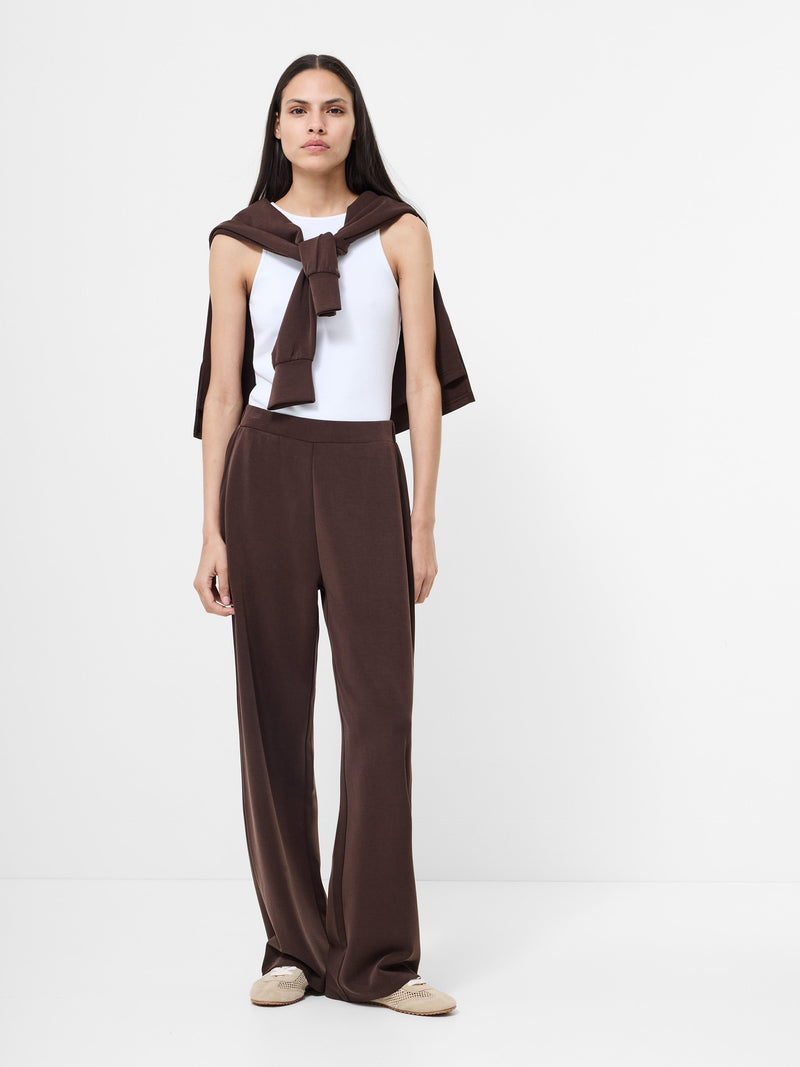 French Connection Wren Slim Fit Straight Leg Trousers Bitter Chocolate