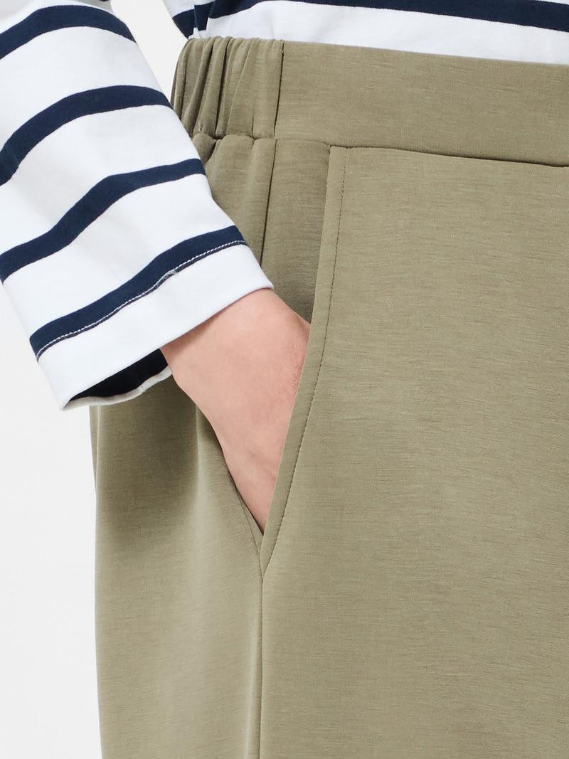 French Connection Wren Slim Fit Straight Leg Trousers Washed Khaki