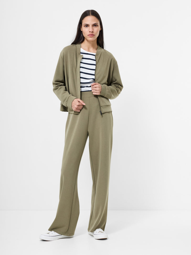 french connection Wren Slim Fit Straight Leg Trousers Washed Khaki