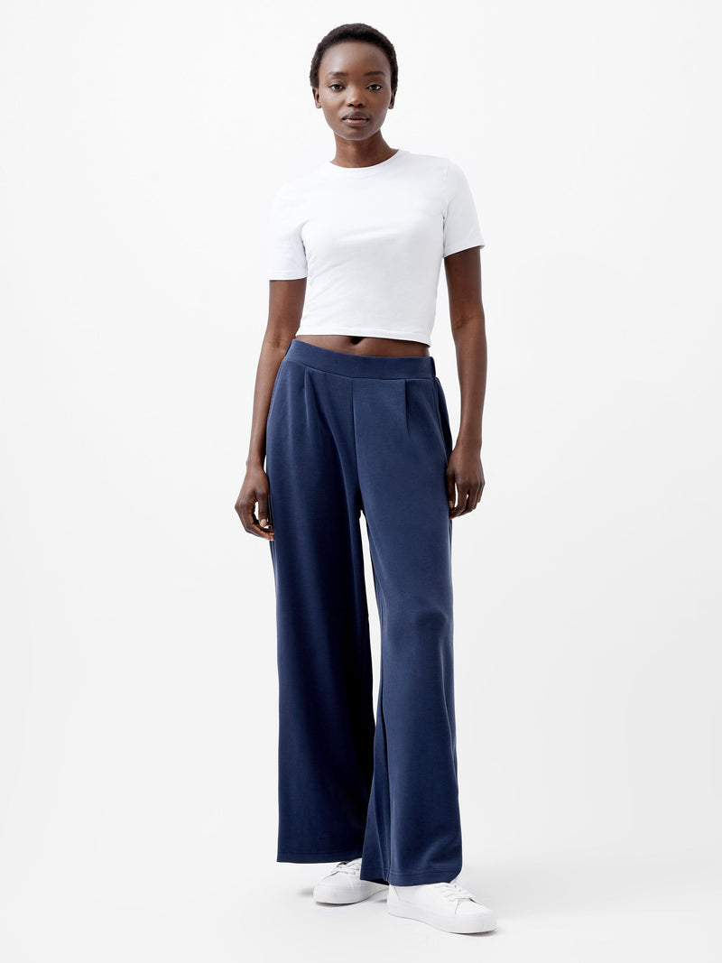 french connection Wren Wide Leg Trousers Midnight Blue