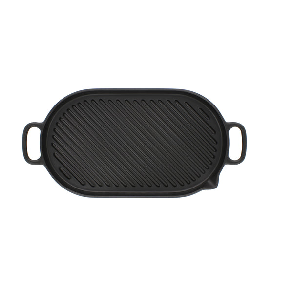French Home Chasseur 14-inch Oval French Cast Iron Grill