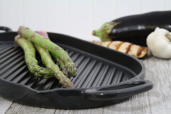 French Home Chasseur 14-inch Oval French Cast Iron Grill