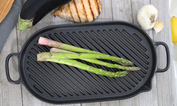 french home Chasseur 14-inch Oval French Cast Iron Grill