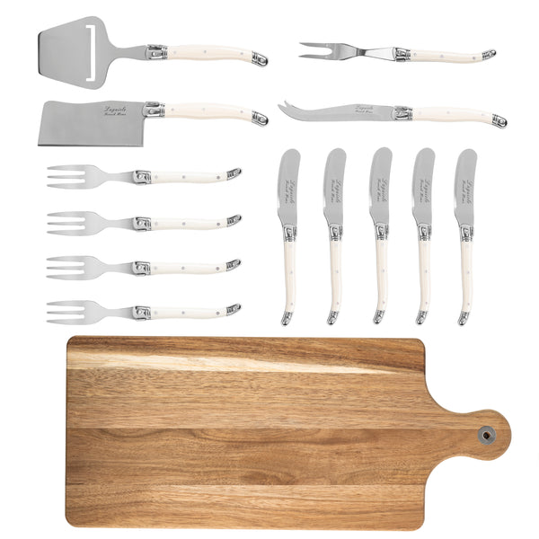 French Home French Home 14-Piece Laguiole Charcuterie Set With Wood Serving Board