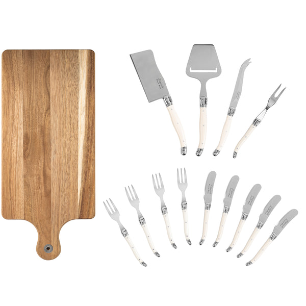 french home French Home 14-Piece Laguiole Charcuterie Set with Wood Serving Board