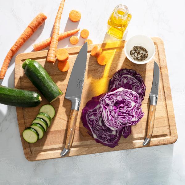 French Home French Home 2-Piece Connoisseur Laguiole Vegetable Knife Set With Olive Wood Handles