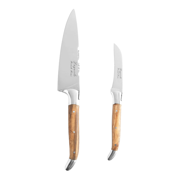 french home French Home 2-Piece Connoisseur Laguiole Vegetable Knife Set with Olive Wood Handles french home French Home 2-Piece Connoisseur Laguiole Vegetable Knife Set with Olive Wood Handles