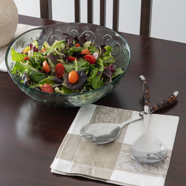 French Home French Home 2-Piece Set Of Laguiole Connoisseur Tortoise Shell Salad Servers