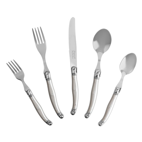 French Home French Home 20-Piece Laguiole Flatware Set Service For 4 Pewter