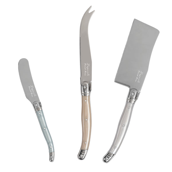 French Home French Home 3-Piece Laguiole Cheese Knife Set With Mother Of Pearl Handles