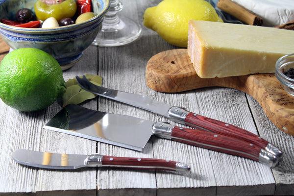 French Home French Home 3 Piece Large Laguiole Pakkawood Cheese Knife Set