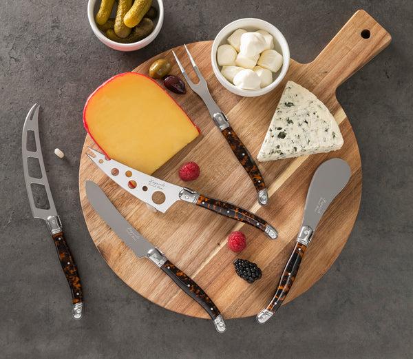 French Home French Home 5-Piece Artisan Laguiole Cheese Knife Set With Tortoise Shell Handles