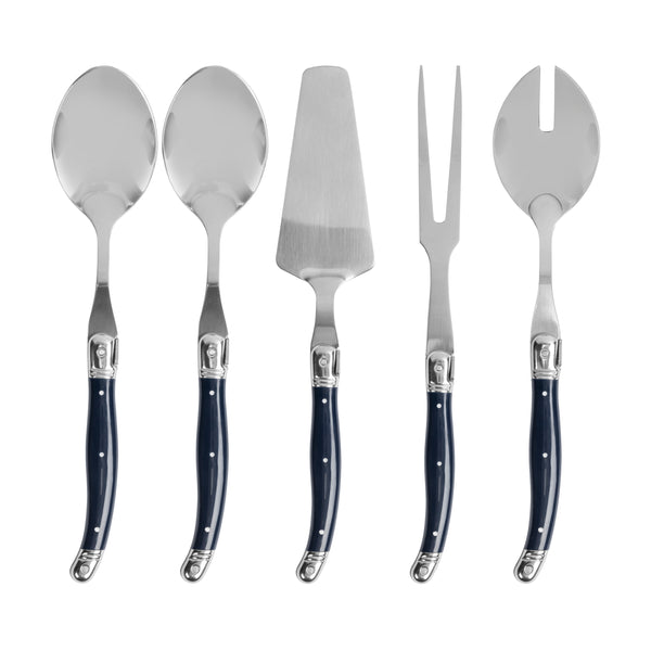 french home French Home 5-Piece Laguiole Hostess Set - Navy Blue