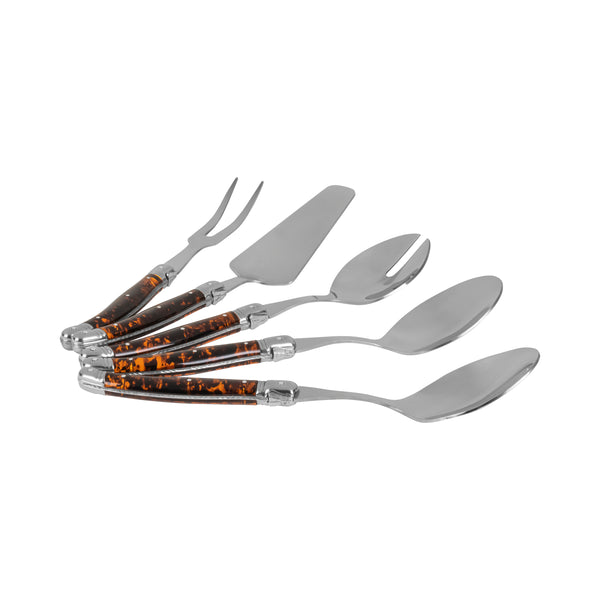 French Home French Home 5-Piece Laguiole Tortoise Shell Hostess Set