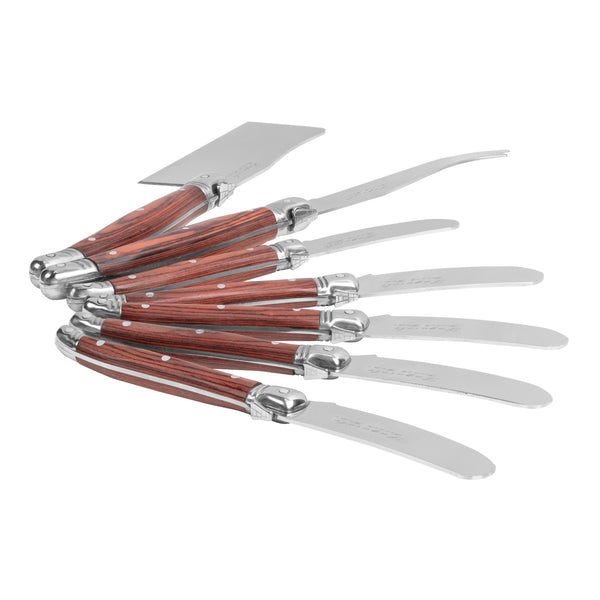 French Home French Home 7-Piece Laguiole Cheese Knife And Spreader Set With Pakkawood Handles