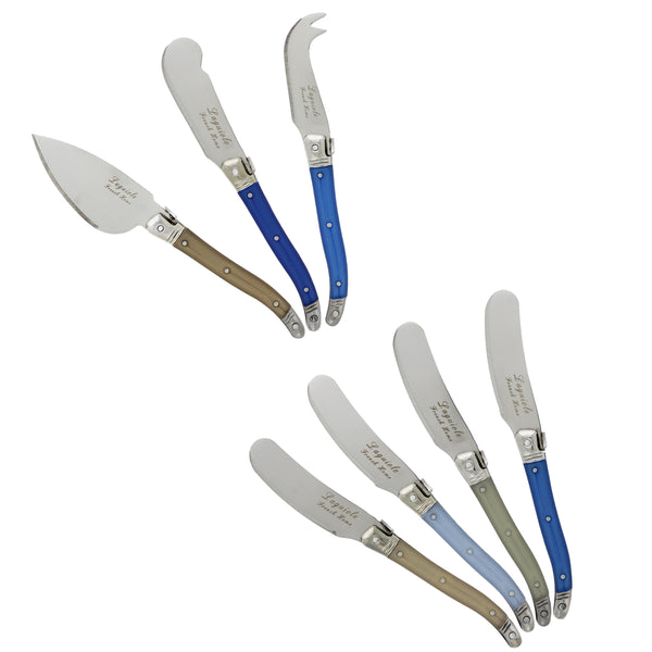 French Home French Home 7 Piece Laguiole Cream And Blue Cheese Knife And Spreader Set (LG032)