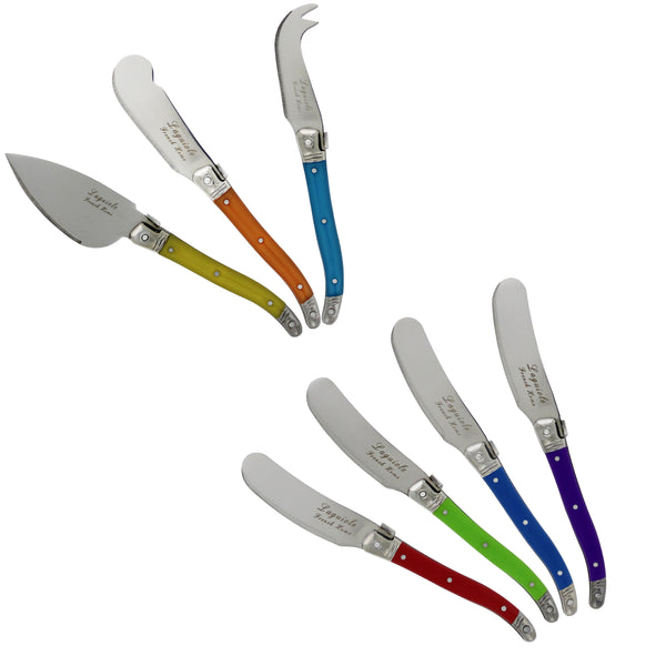 French Home French Home 7 Piece Laguiole Jewel Colors Cheese Knife And Spreader Set