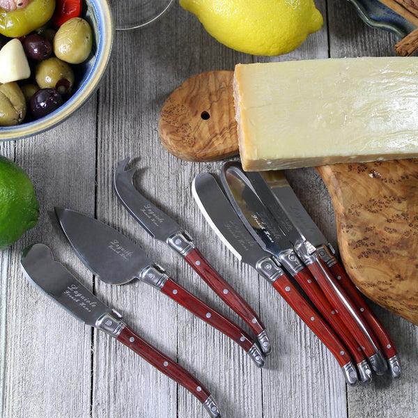 French Home French Home 7 Piece Laguiole Pakkawood Cheese Set