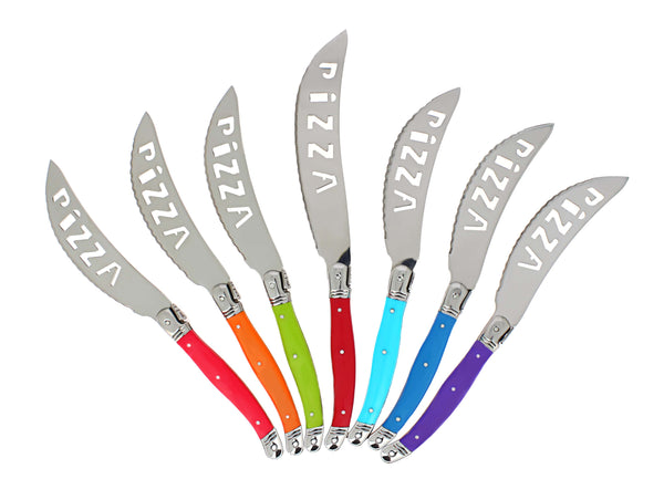 French Home French Home 7 Piece Laguiole Pizza Knife Set Rainbow Colors