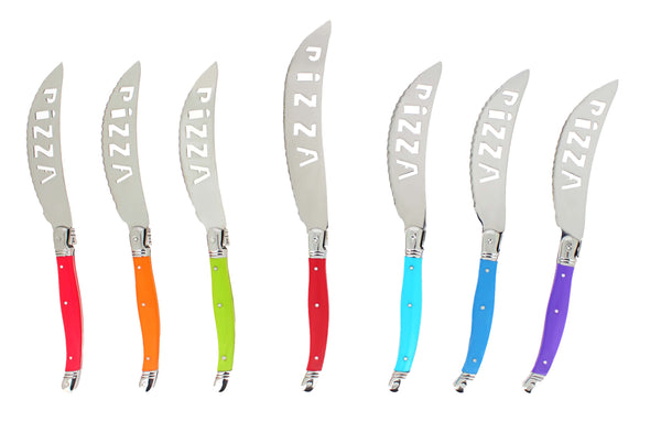 french home French Home 7 Piece Laguiole Pizza Knife Set Rainbow Colors