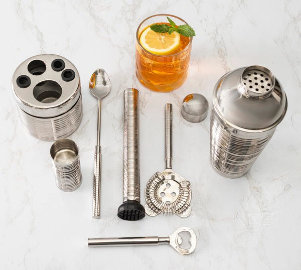 French Home French Home 7-Piece Stainless-Steel Barware Set