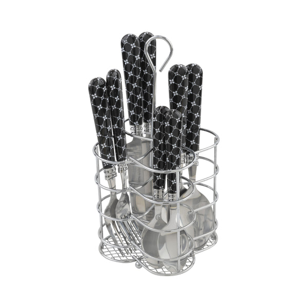 French Home French Home Bistro 16-Piece Stainless Steel Flatware Set Service For 4 Abstract Butterfly