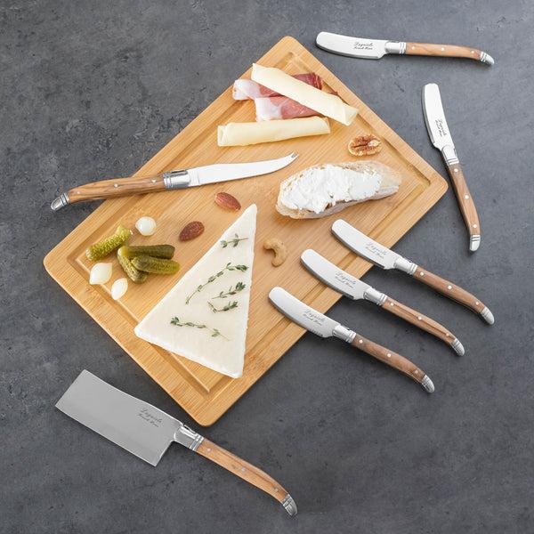 French Home French Home Connoisseur 8-Piece Laguiole Cheese Knife Spreader And Board Set