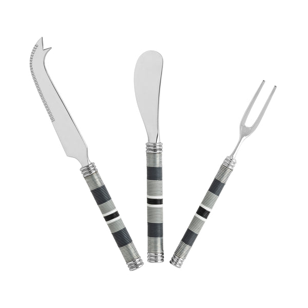 french home French Home Jubilee Cheese Knife Spreader and Fork Set - Shades of Graphite