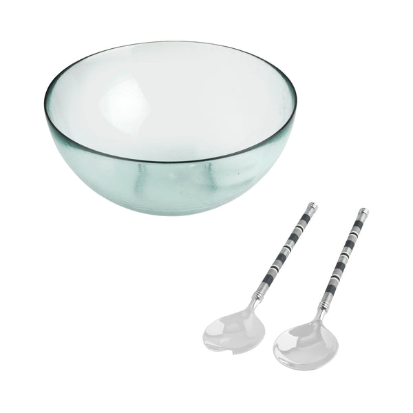 french home French Home Jubilee "Shades of Graphite" Salad Servers and Urban Salad Bowl